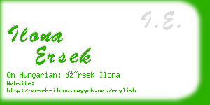 ilona ersek business card